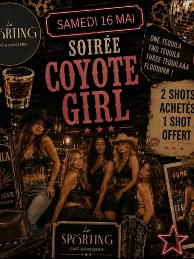 Affiche de la soirée Coyote Girl du samedi 16 mai